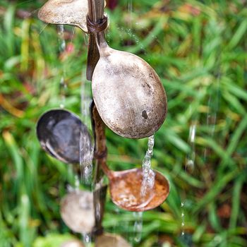 how to make a rain chain with spoons