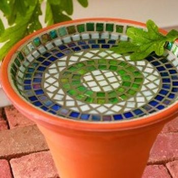 Mosaic Bird Bath