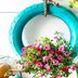 Make a DIY Hanging Tire Planter